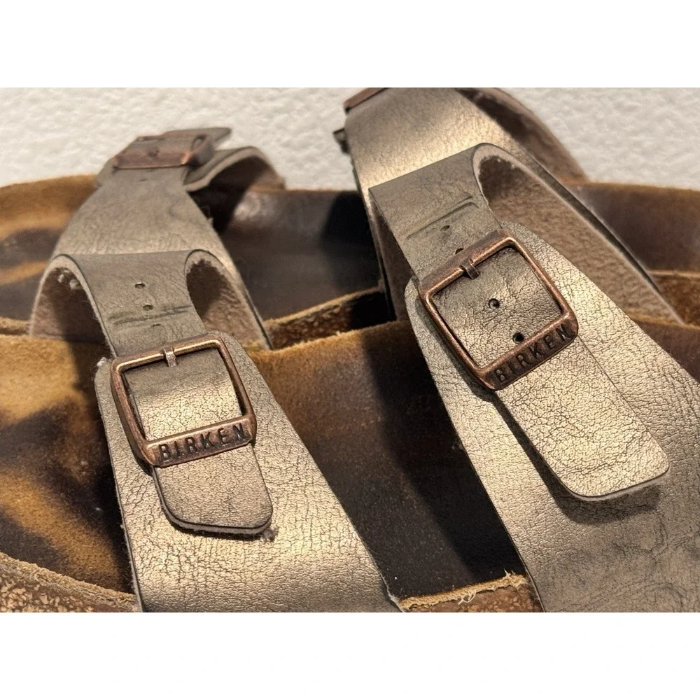 Birkenstock Sydney Graceful Taupe Birko-Flor Sandal Sz US 10 EU 41 Strap Buckle